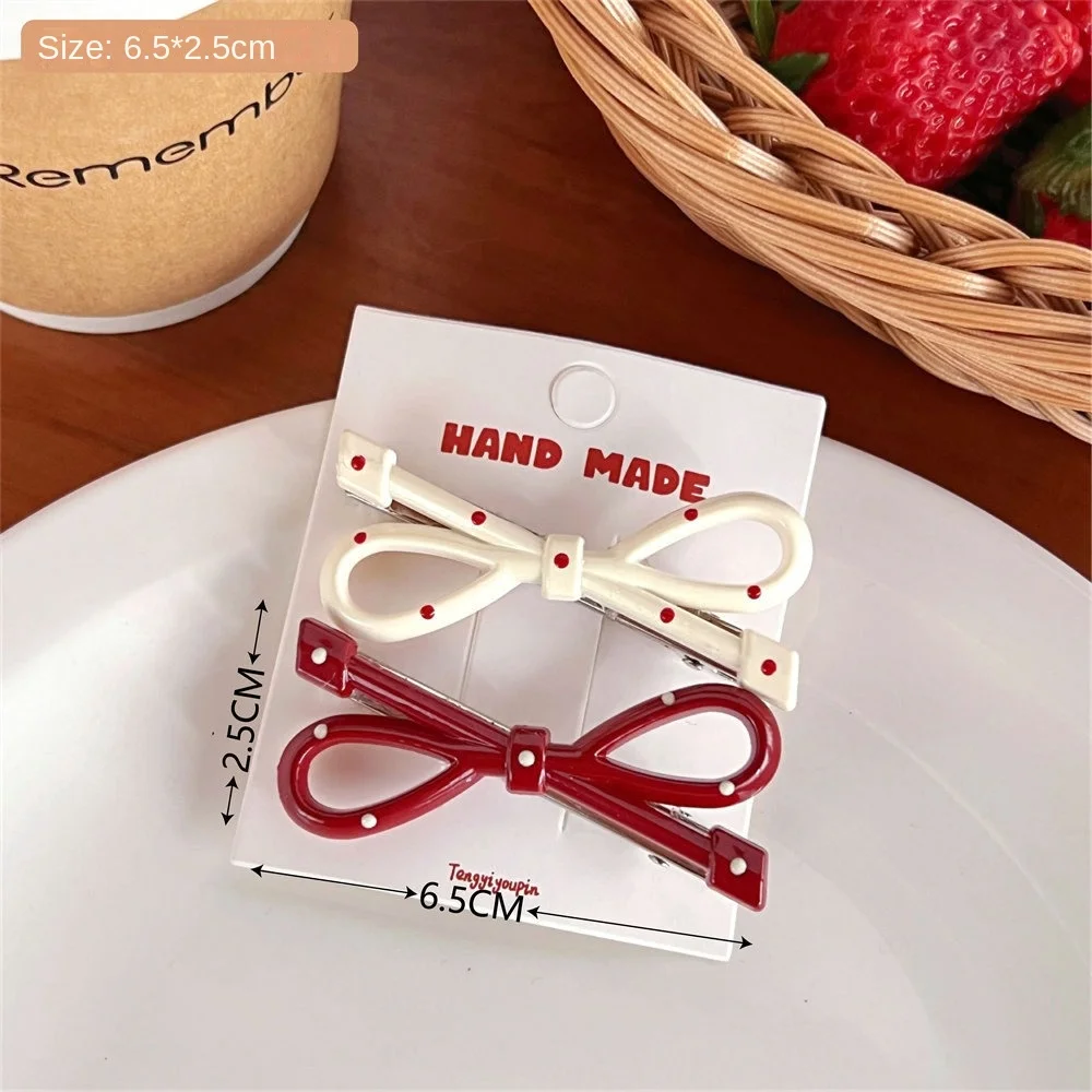 Nieuwe strik haarspeld rode ster gebroken haar clip eend gefactureerd clip cadeau