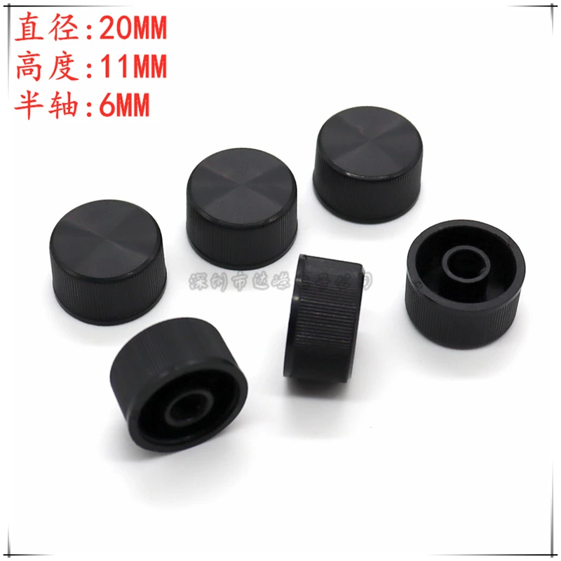 10PCS 20*10MM Swirl marks Plastic Knob no indication Knob Potentiometer Encoder Knob D-Shaped Inner Hole 6mm