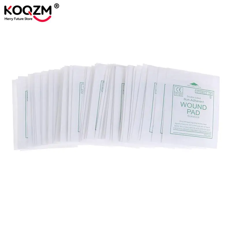 50 pcs/lot Gauze Pad Cotton First Aid Waterproof Wound Dressing Sterile Medical Gauze Pad Wound Care Supplies