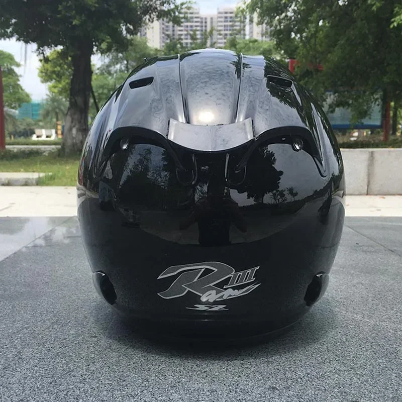 

Ram3 Bright Black Half Helmet Motorcycle Off-Road Summer Helmet Downhill Racing Mountain Cross Casco Capacete Men and Women