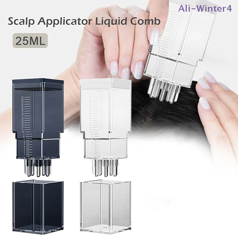 Winter4Scalp Applicator Liquid Comb Mini Scalp Massage Brush Hair Oil Applicator Bottle Liquid Guiding Combs Massager