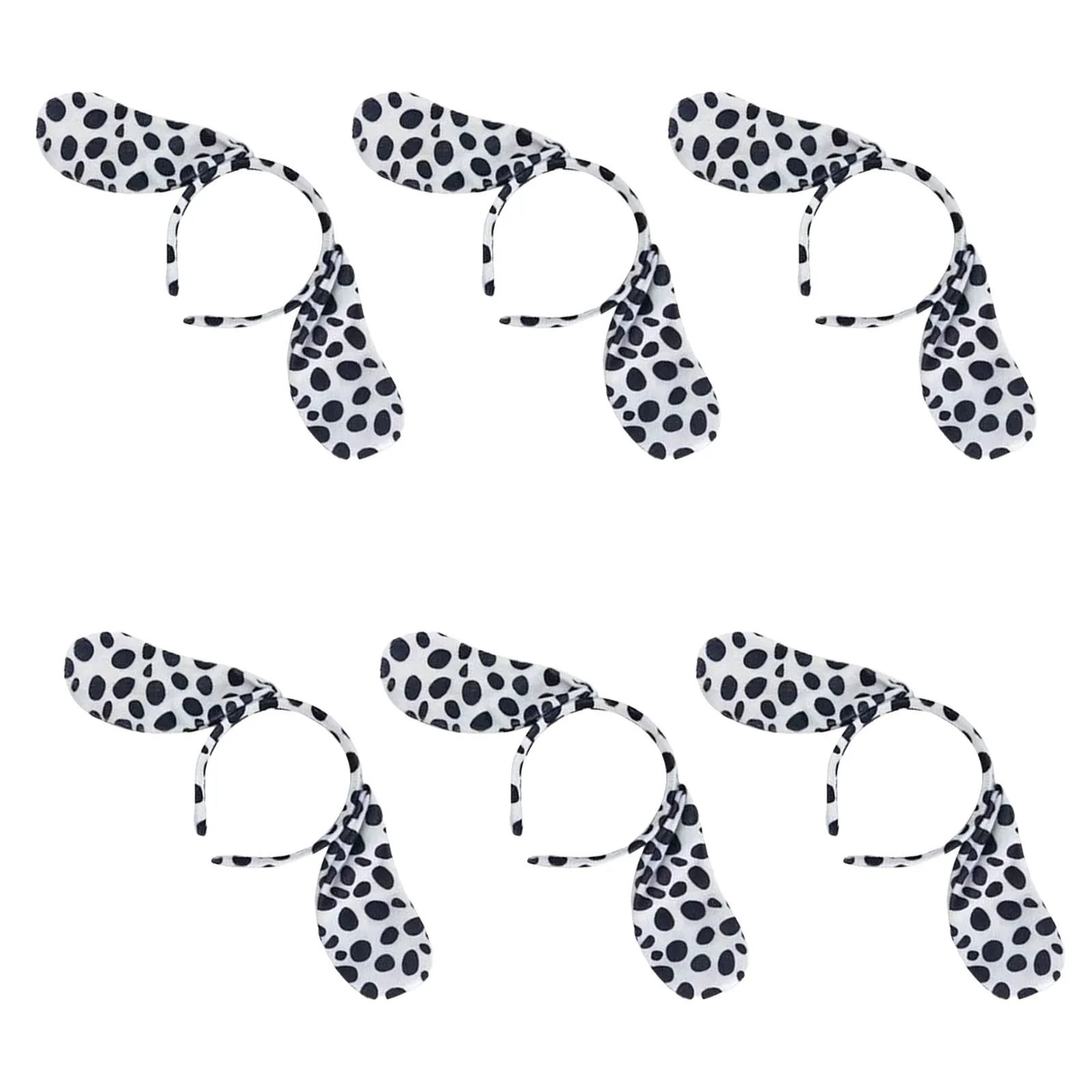 Mini Hat Hats Party Halloween Christmas Children Hair Hoops Cosplay Ear Headband Dalmatian Costume Headband 6PCS
