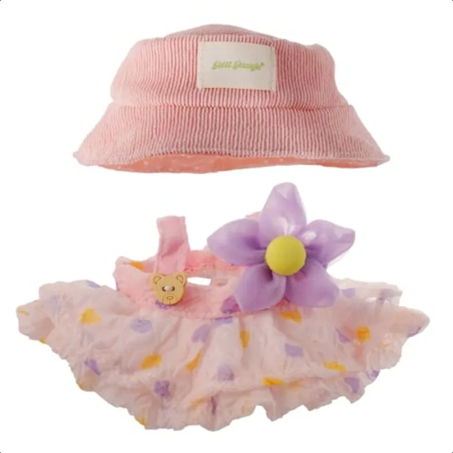 

Clothes for 17cm Doll Skirt Set for Doll 2 Piece Set Hat Skirt Outfit Premium Fashion Cute Dr for Dolls Accories NO Doll (Pink)