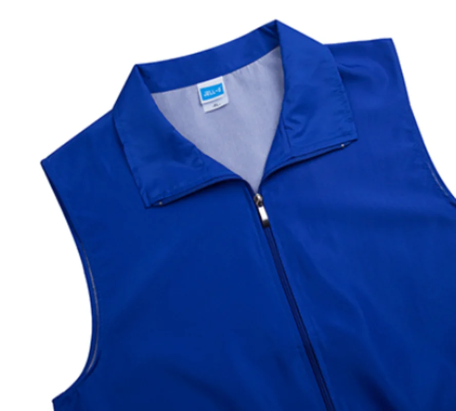 سترة سترة خارجية، سترة، تي شيرت بسحاب بدون أكمام، شعار مطبوع مخصص، قماش نشاط صدري متطوع للرجال والنساء