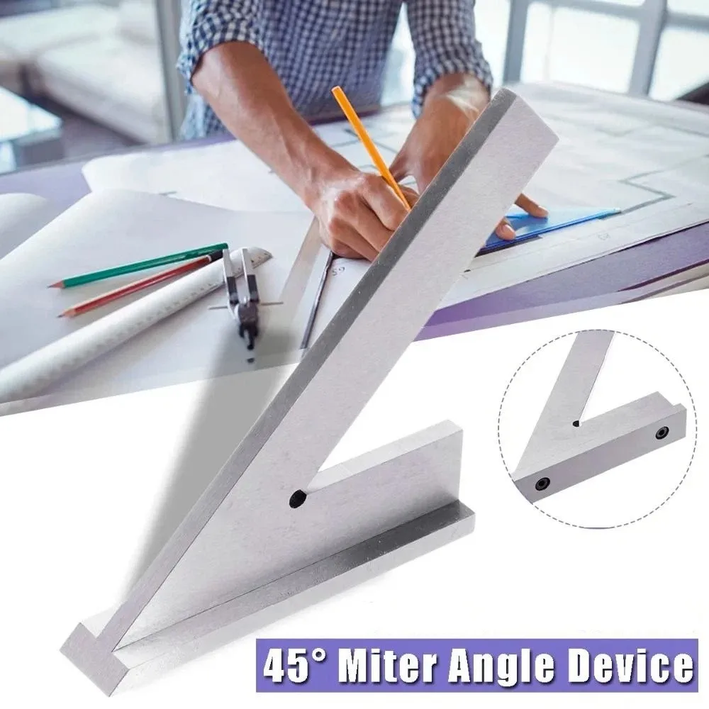 

45 ° Угломер 45 градусов, точный, прочный, многофункциональный, из углеродистой стали, набор инструментов