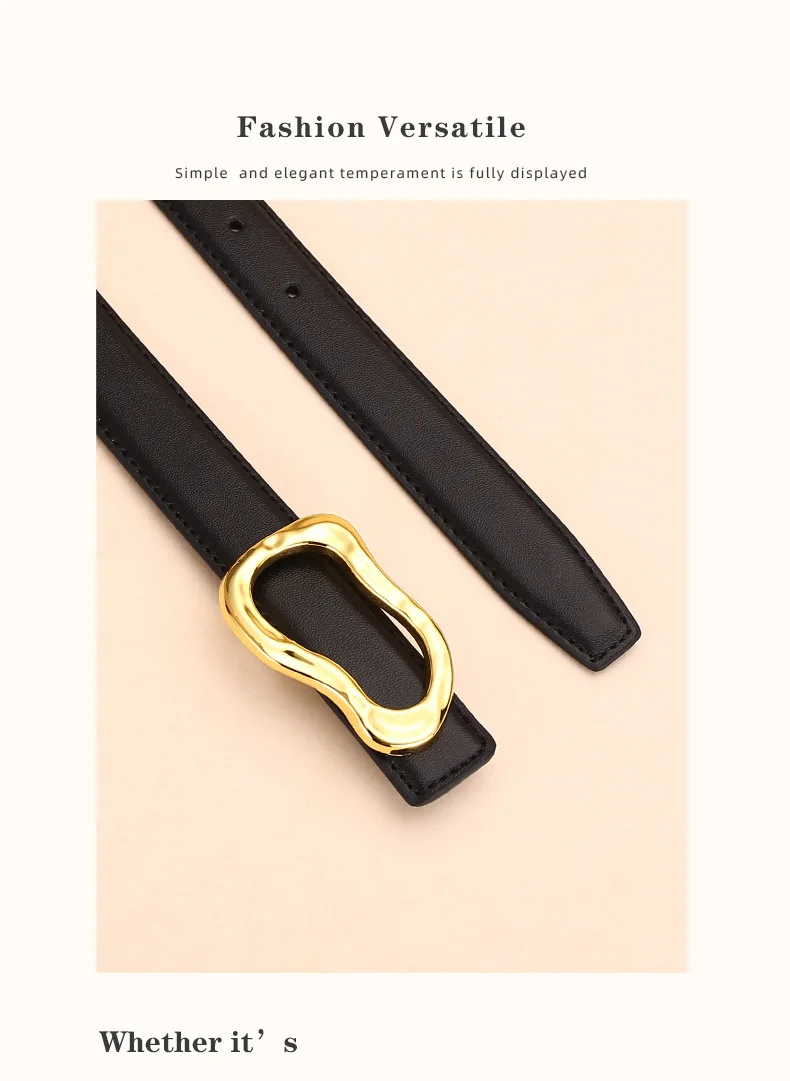 Echtledergürtel für Damen; Modisches Accessoire für vielseitige Hosen; Gürtel für Damen mit hochwertiger Haptik für Jeans – Detail 19