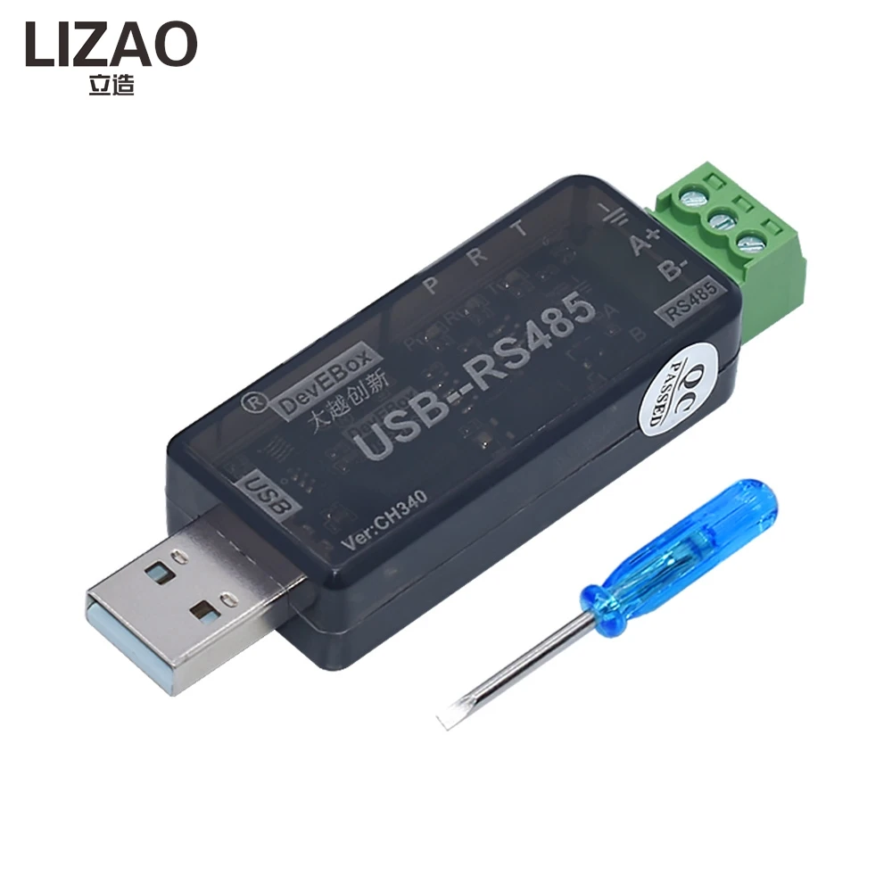 LIZAO RS485 USB Serial Converter Module 1200mV Anti-Interference 9600 Baud CH340 CP2102 Certified