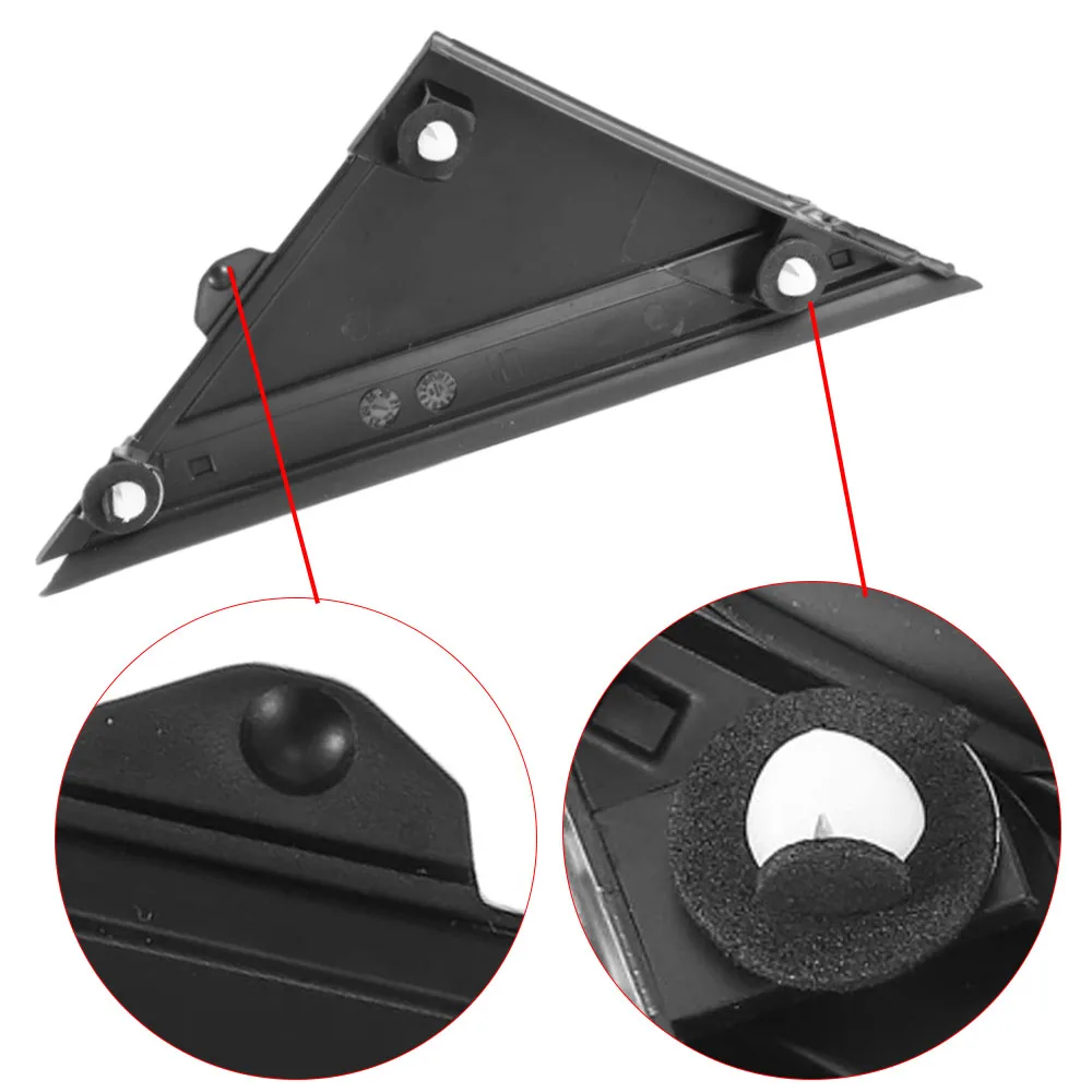 2Pcs Rear Mirror Triangle Trim Plate LH RH Door Mirror Flag Cover Moldings LH RH for Fiat 500 2012-2019 1SJ85KX7AA 1SD00KX7AA