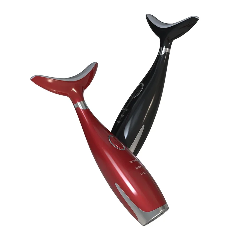 Máquinas galvánicas EMS, terapia de fotones LED, herramienta de masaje facial para cara, cuello, cuidado de la piel, arrugas, doble barbilla, vibración con térmicas