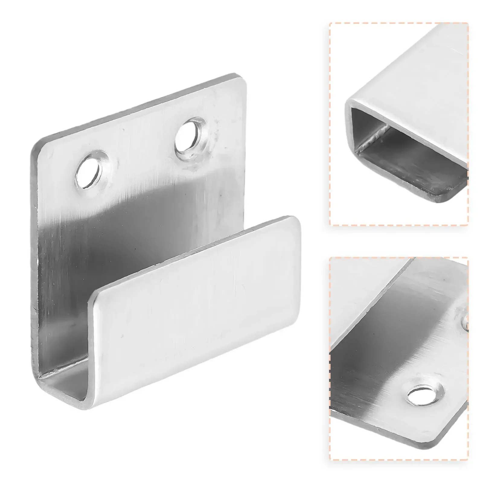 1pc U Shape Corner Bracket Ceramic Tile Display Holder Stainless Steel Pendant Fixing Hooks Wall Mount Buckle Hanging Hook