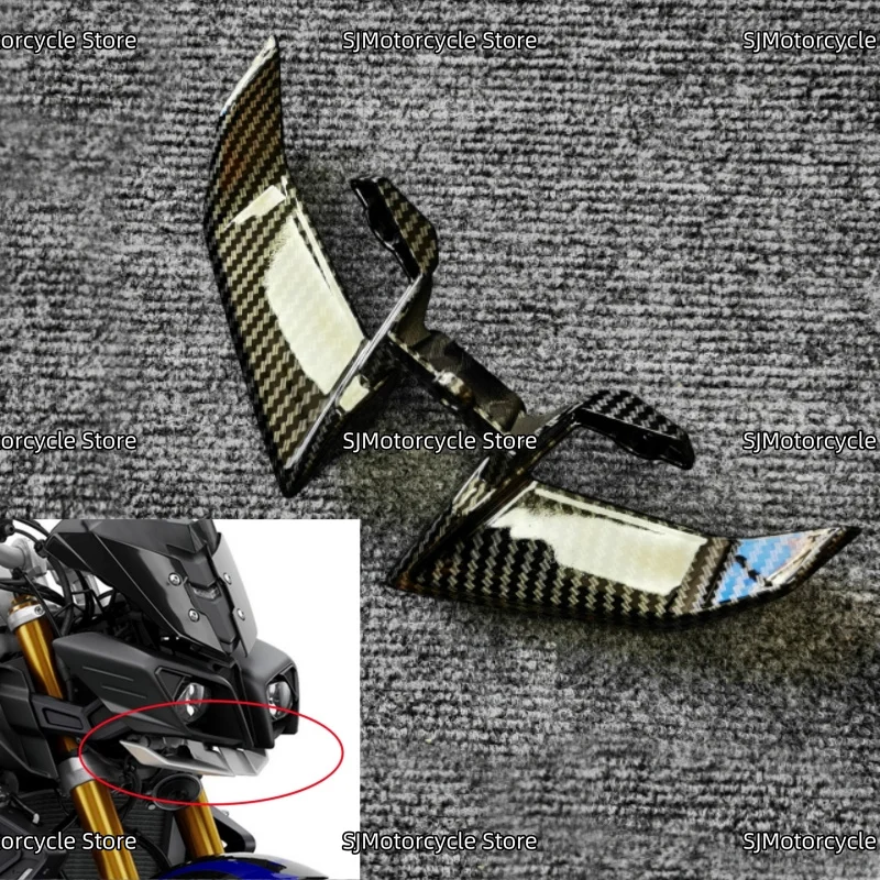 

Carbon fiber coating Motorcycle Headlight Under Fairing Wing Fit for Yamaha FZ-10 MT-10 MT10 FZ10 MT 10 2016-2021
