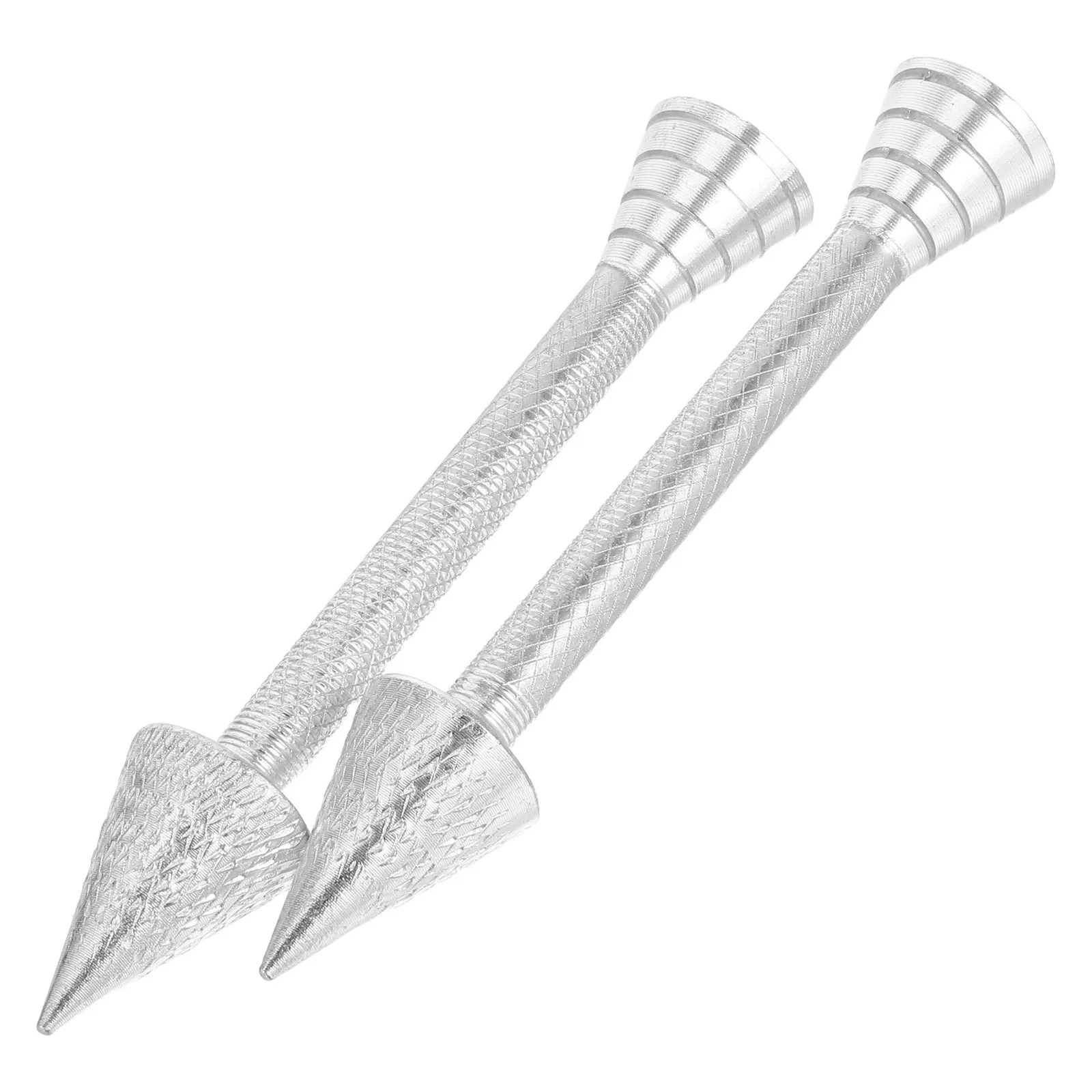 2Pcs Rose Flower Cake Piping Rod Baking Pastry Cone Holder Aluminium Alloy Icing Flower Sticks Cake Decoration