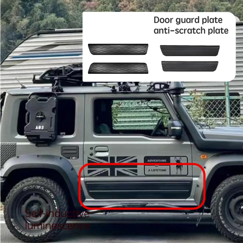 2pcs ABS Car Door Anti-Scratch Guard Plate Cover Decoration Trim Cover For Suzuki Jimny JB64 JB74 2019- 2023 Car Accessoriess