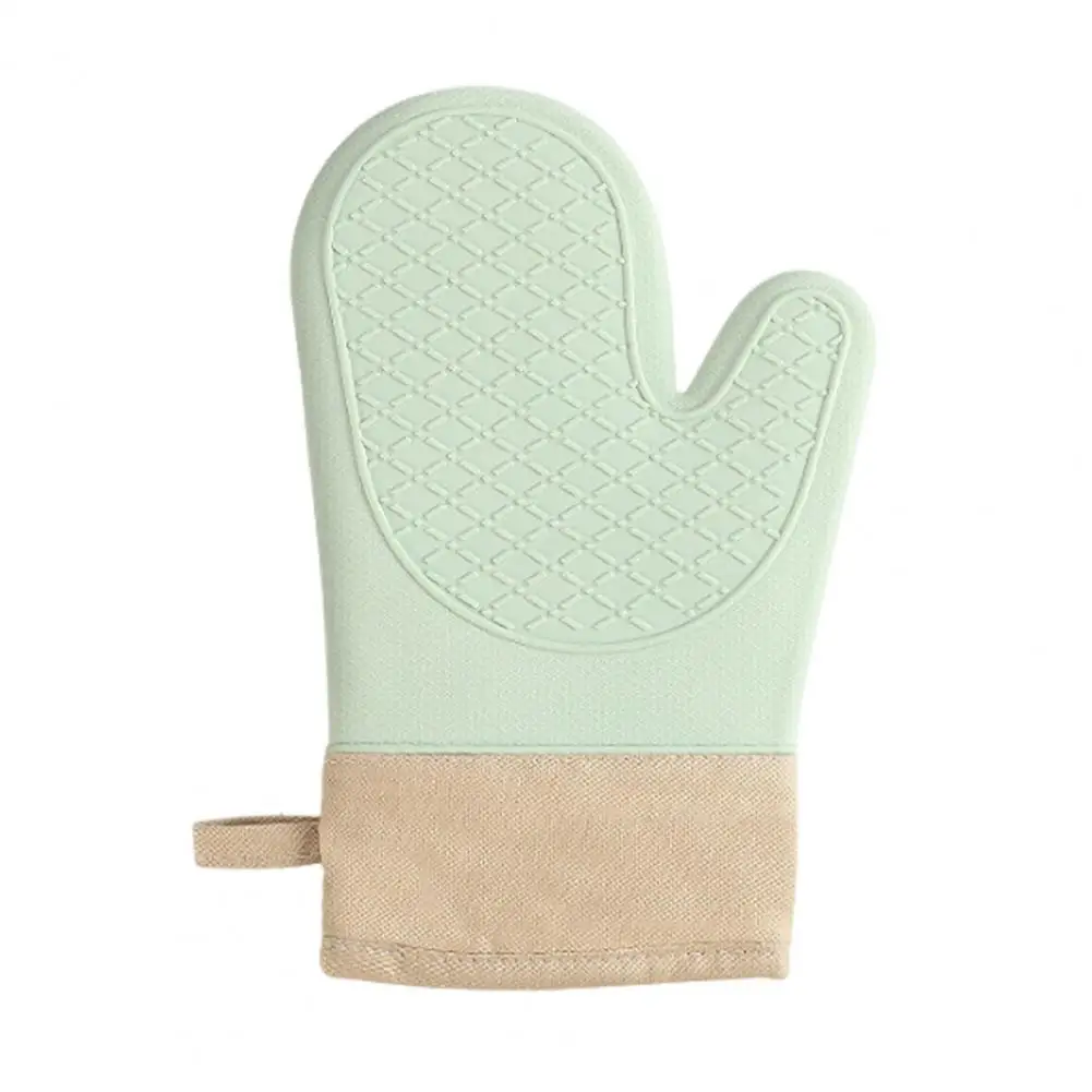 

Anti-scalding Gloves Heat Resistant Silicone Oven Mitt with Cotton Lining for Baking Grilling Kitchen for Air for Heat