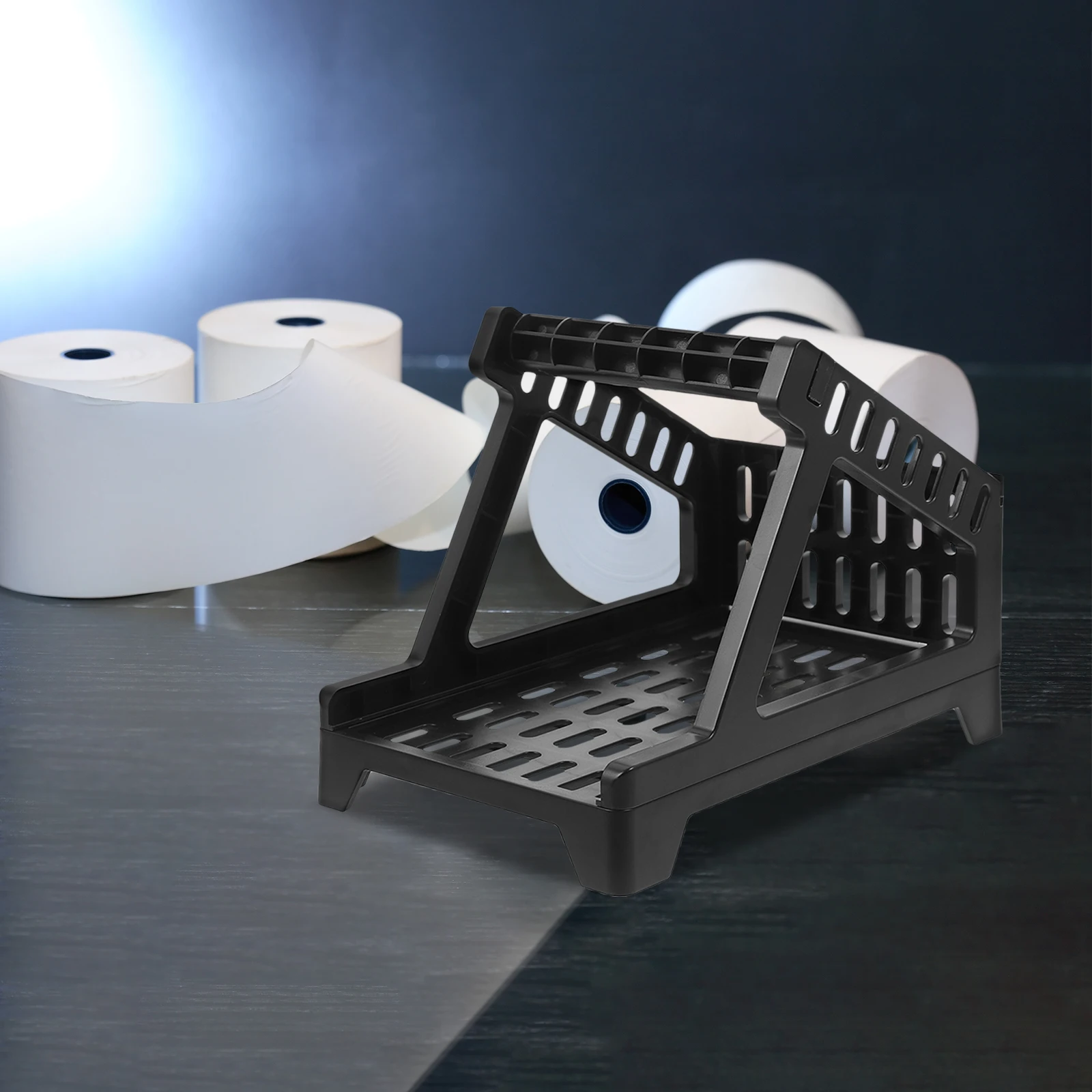 

External Shipping Holder Thickened Abs Desktop Label Roll Organizer Space-Saving Cable Management Tray Plastic Sticker