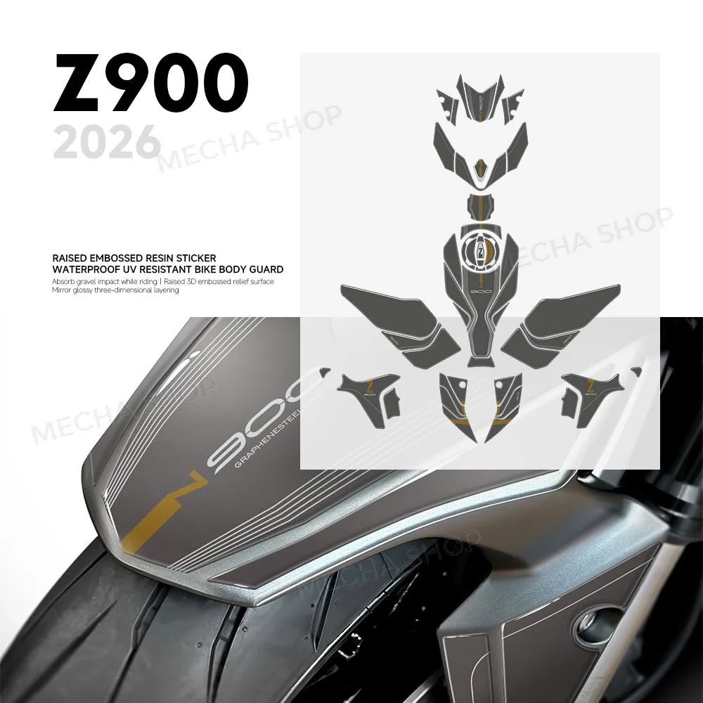 Motorcycle Accessories 3D Epoxy Resin Sticker Protection Kit Fuel Tank Pad For Z900 Z 900 2026