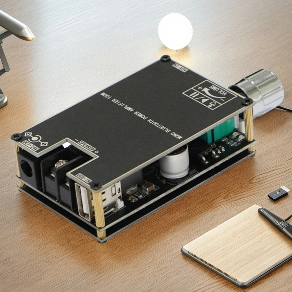 ZK-1001B モノラル 100W デジタル パワー アンプ ボード Bluetooth 対応 5.1 AUX TPA3116D2 アンプ ボード TWS モード付き ホームシアター用