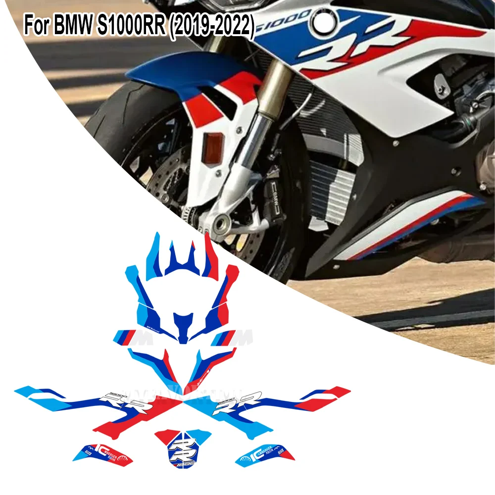 Adesivo para motocicleta BMW, S1000RR, S 1000 RR, S1000 M, M1000RR, 2019-2022, decalques, óleo, protetor de tanque de combustível