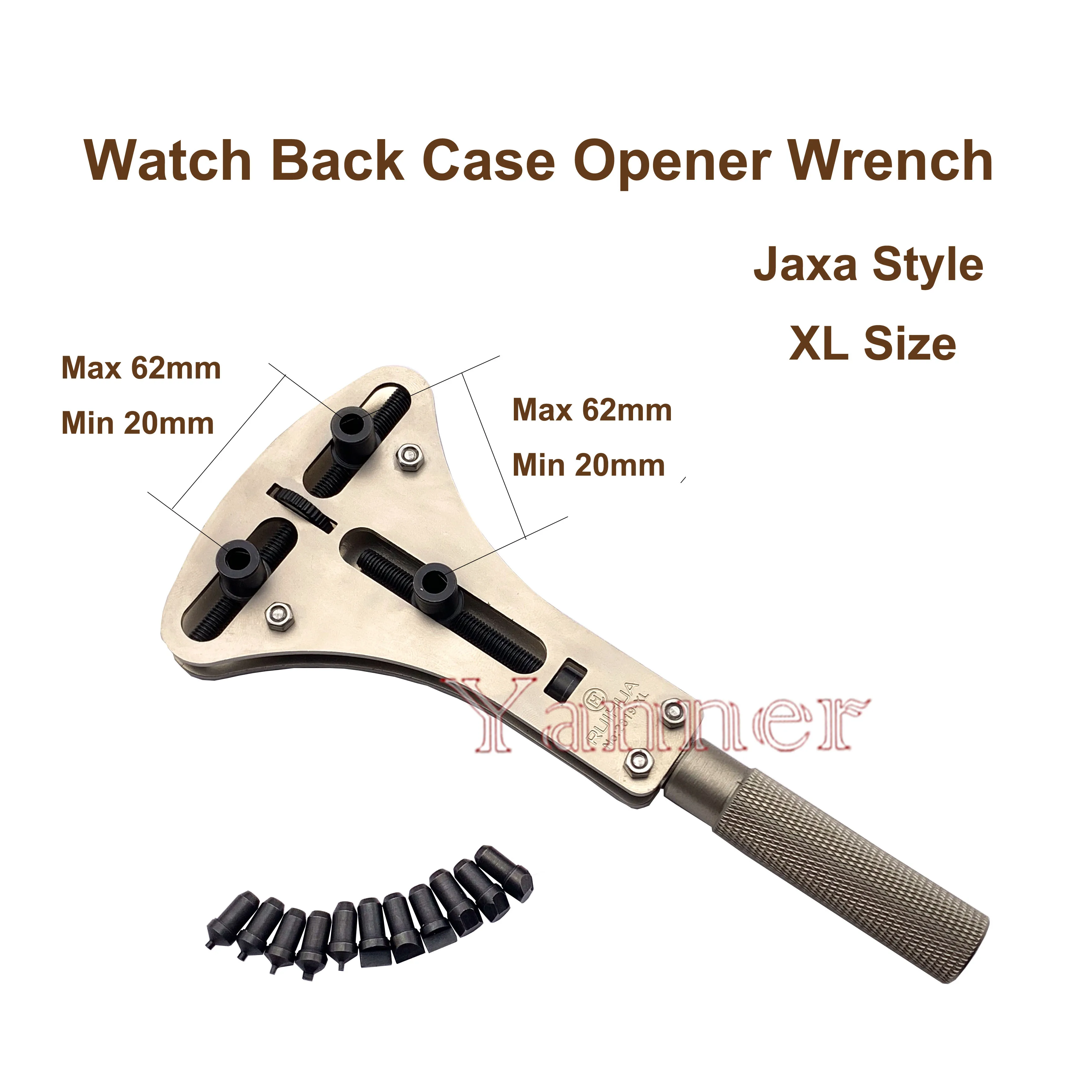 Watch Back Case Opener Wrench Jaxa Style Large XL Size Waterproof Screw Case Tool for Wide Range Case Dimensions Professional