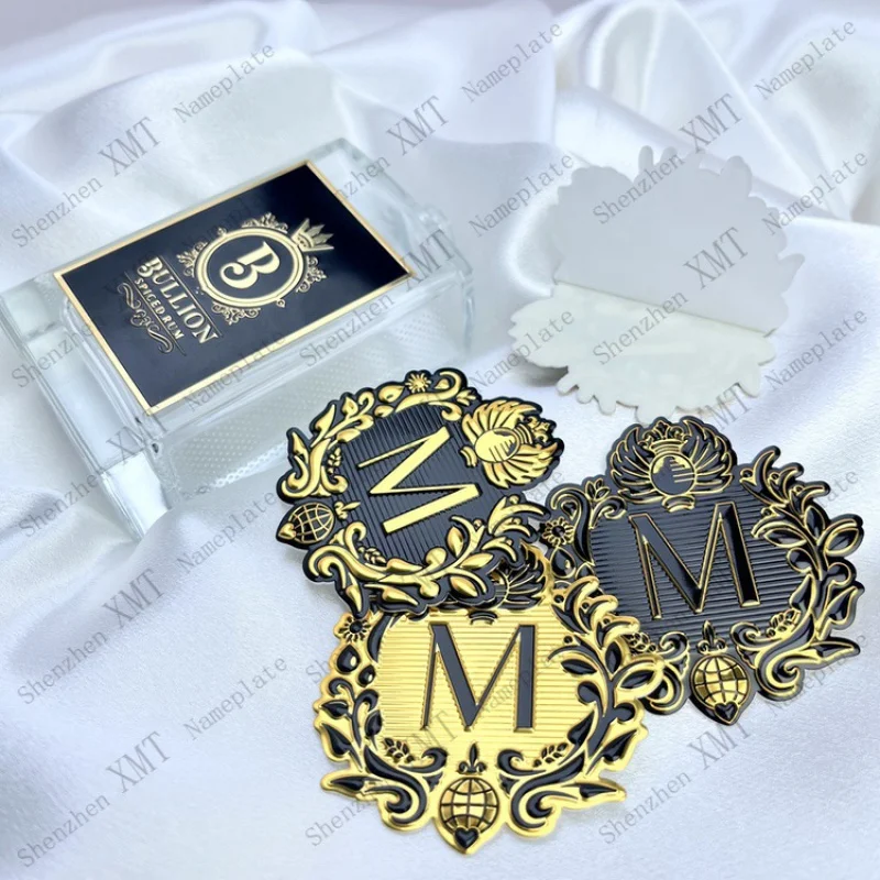 

Custom. High Quality Custom Waterproof Luxury Nickel Label Metal Transfer Stickers 3d Embossed Logo