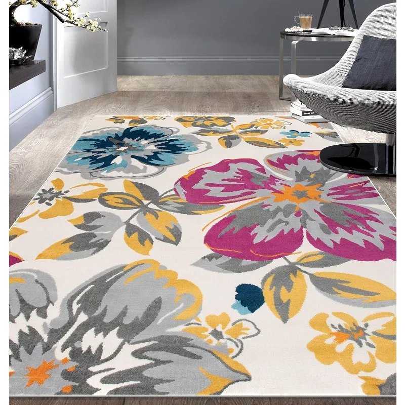 

Floral Print Living Room Carpet Retro Home Decoration Bedroom Fluffy Rug Large Area Sofa Coffee Table Floor Mat Ковер Tapis 러그