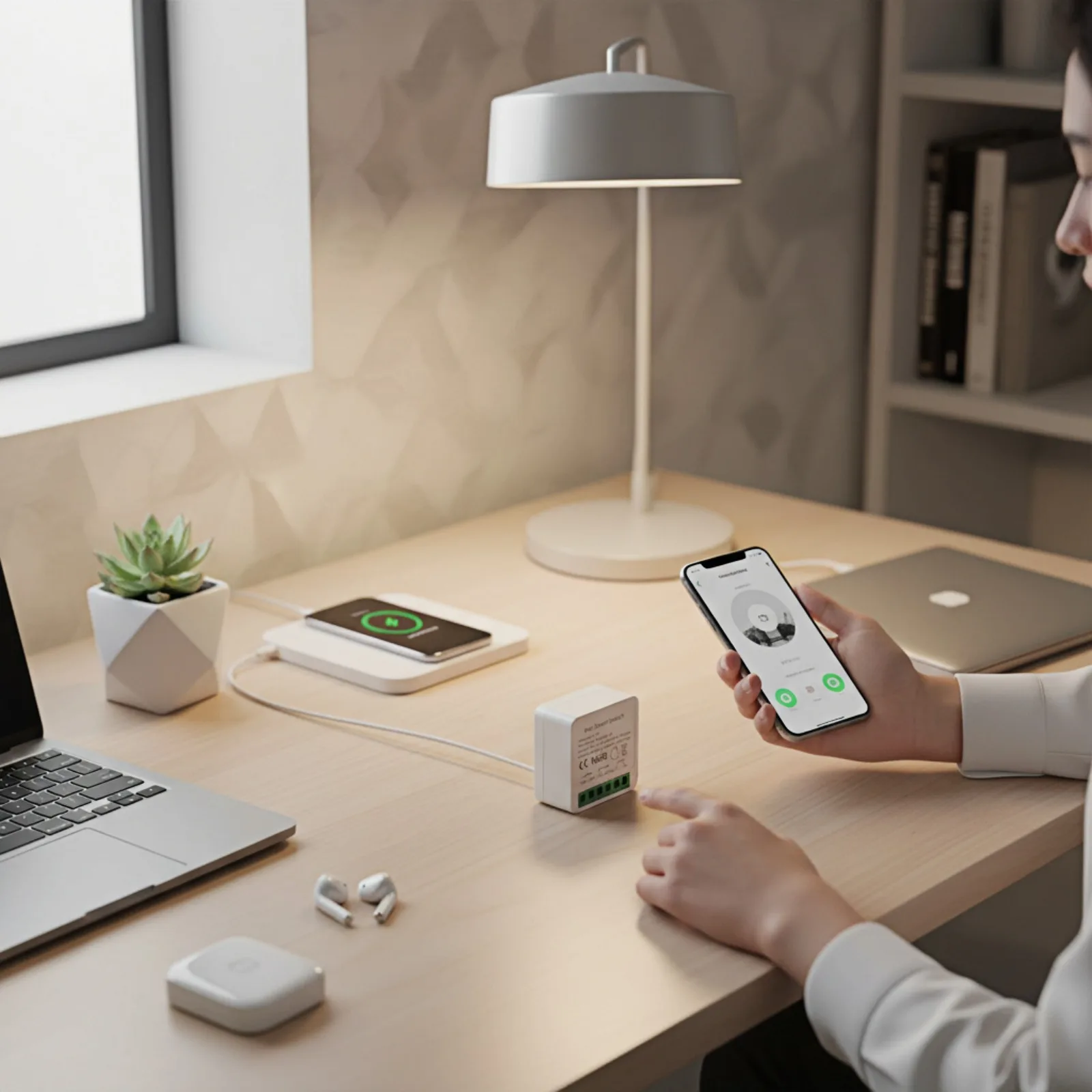 

Smart Home Setup Max Load 16A Smart Switch Voice Activated Light Switch Easy Installation Flame-retardant Material