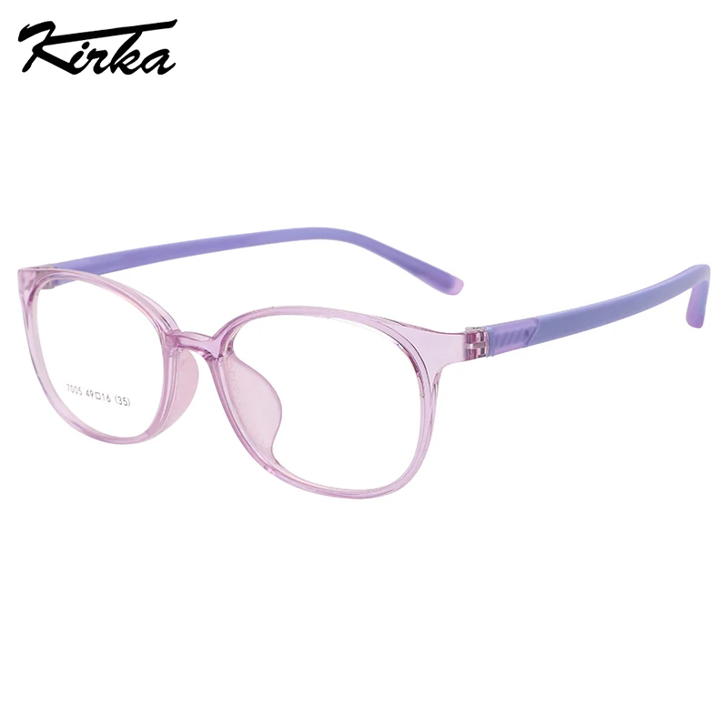 

Kirka Children TR90 Oval Crystal Colors Frames Flexible Prescription Lens Optical Frames Kids Sports Eyewear Eyeglasses 7005