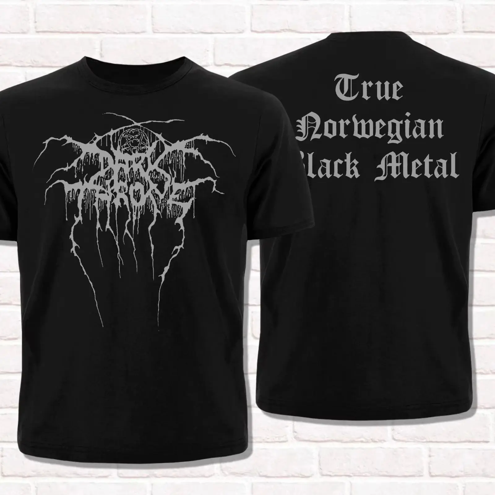 Camiseta de Metal Preto Norueguês Autêntico com Logo Darkthrone, Camiseta Preta de Algodão com Estampa Rock Punk, Manga Curta, Estilo High Street, Unissex