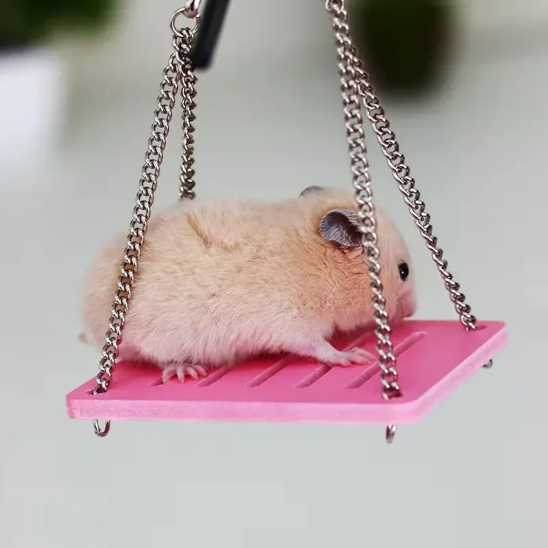 Wooden Hamster Toys Rainbow Bridge Seesaw Swing Small Animal Activity Climb Toy Pet Accessories For Gerbils Rabbits Chinchillas