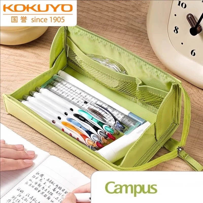 1 шт., Япония Kokuyo Campus, горизонтальные сумки для ручек большой емкости, сумки для хранения канцелярских принадлежностей