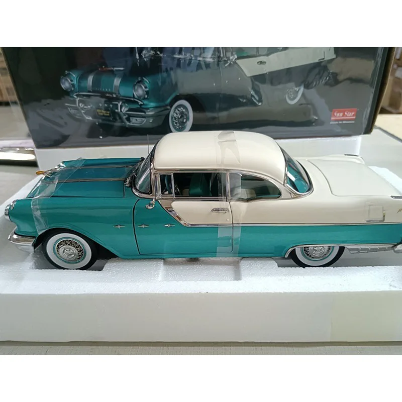 

Diecast 1/18 Scale 1955 Classic Alloy Car Model Collection Souvenir Display Ornaments Vehicle Toy Decoration Gift