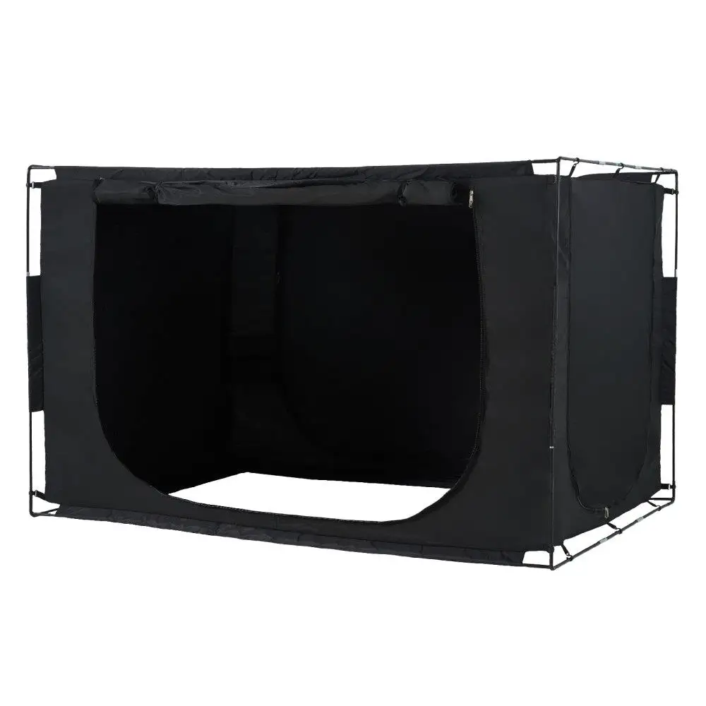 

3 Door Bed Tent 70% Blackout Breathable 0.37in Fiber Poles