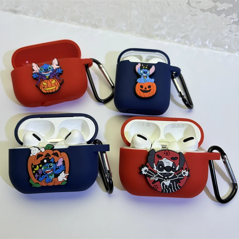 Disney Stitch Halloween Earphone Cover For Apple AirPods 4 1 2 3 Generation Airpods Pro/Pro2 Wireless Bluetooth Headphone Case