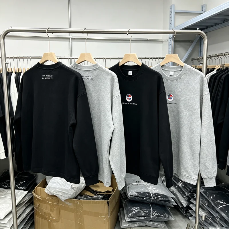 Chest Disc Color Flag Print Kanye West Bully LS-03 YE LIVE T Shirt Men Women High Quality Loose Long Sleeve T-shirt Tops Tee