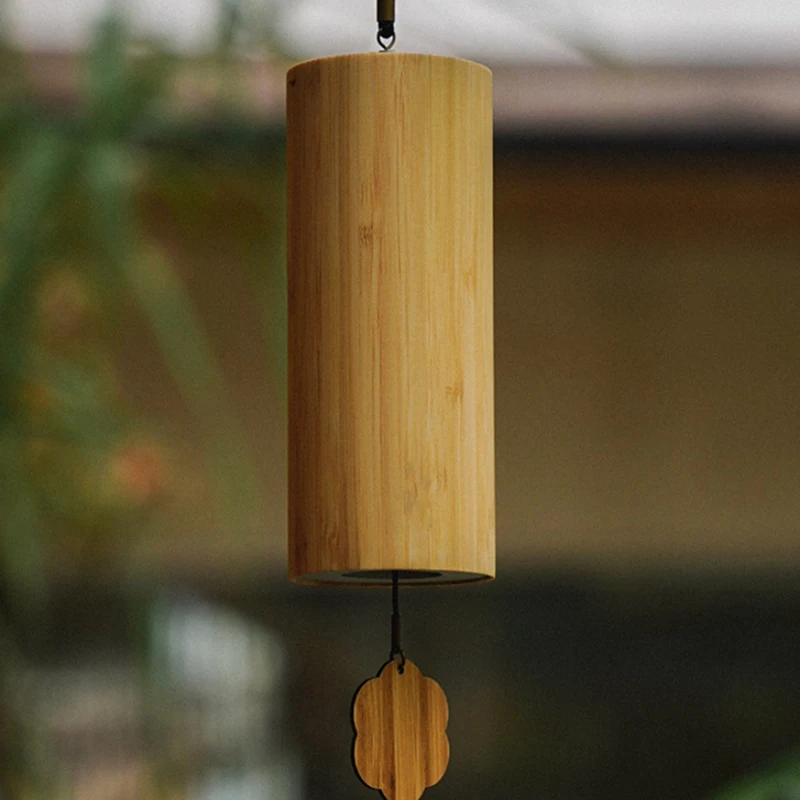 Bamboo 8-Tone Chord Wind Chimes Natural Bamboo Wind Chimes Outdoor Garden Pavilion Decorations Easy To Use