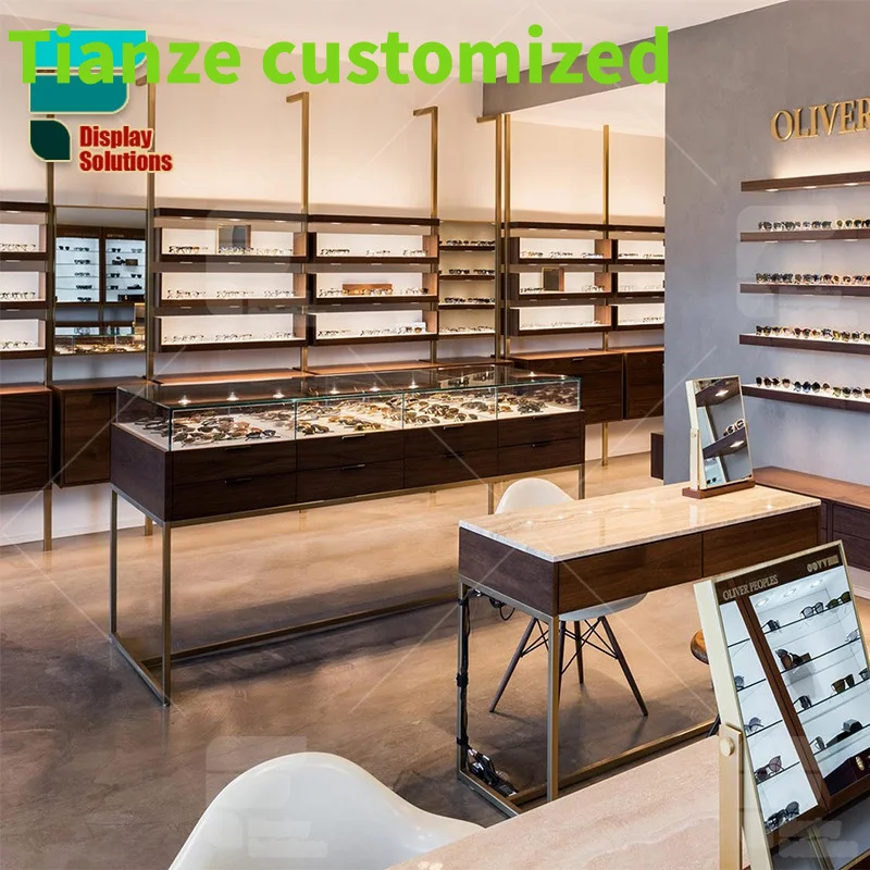 

Customized-optical furniture eyewear display luxury sunglasses showcase sunglasses display rack glasses store