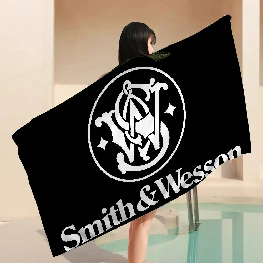 GUN Smith Wesson Big Microfiber Beach Towels Quick Dry Towel Sand Beach Towels Pool Towel for Travel Swim Pool Yoga