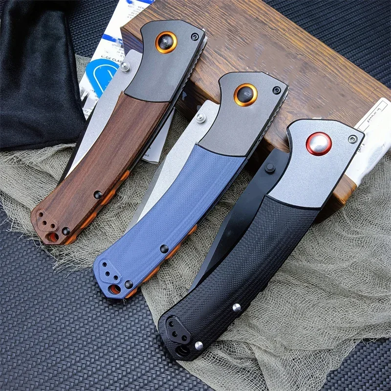 BM 15080 Tactical Folding Knife S30V Blade G10 / Wood Handle Outdoor Camping Hunting Pocket Knife Defense Survival EDC Tool