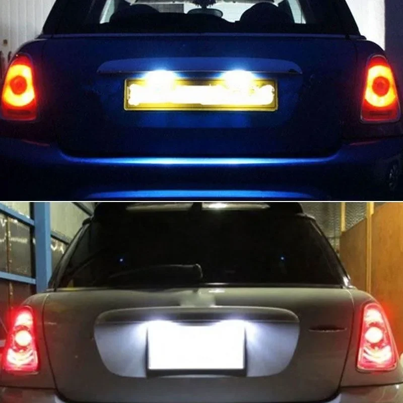 

2Pcs License Plate Light 12V LED Number Signal Light for Audi A3 A4 A6 A8 B6 B7 Q7 (4L) 2007 2008 -up License Plate Light LED