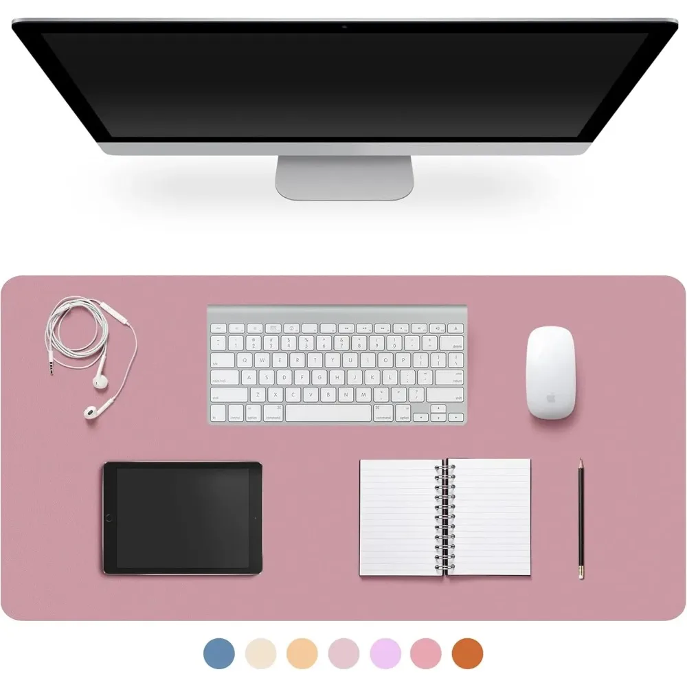 Large Mouse Pad,Office Desk Mat, Leather Desk Pad Protector, Non-Slip rubber Desk Blotter, Laptop Desk Pad