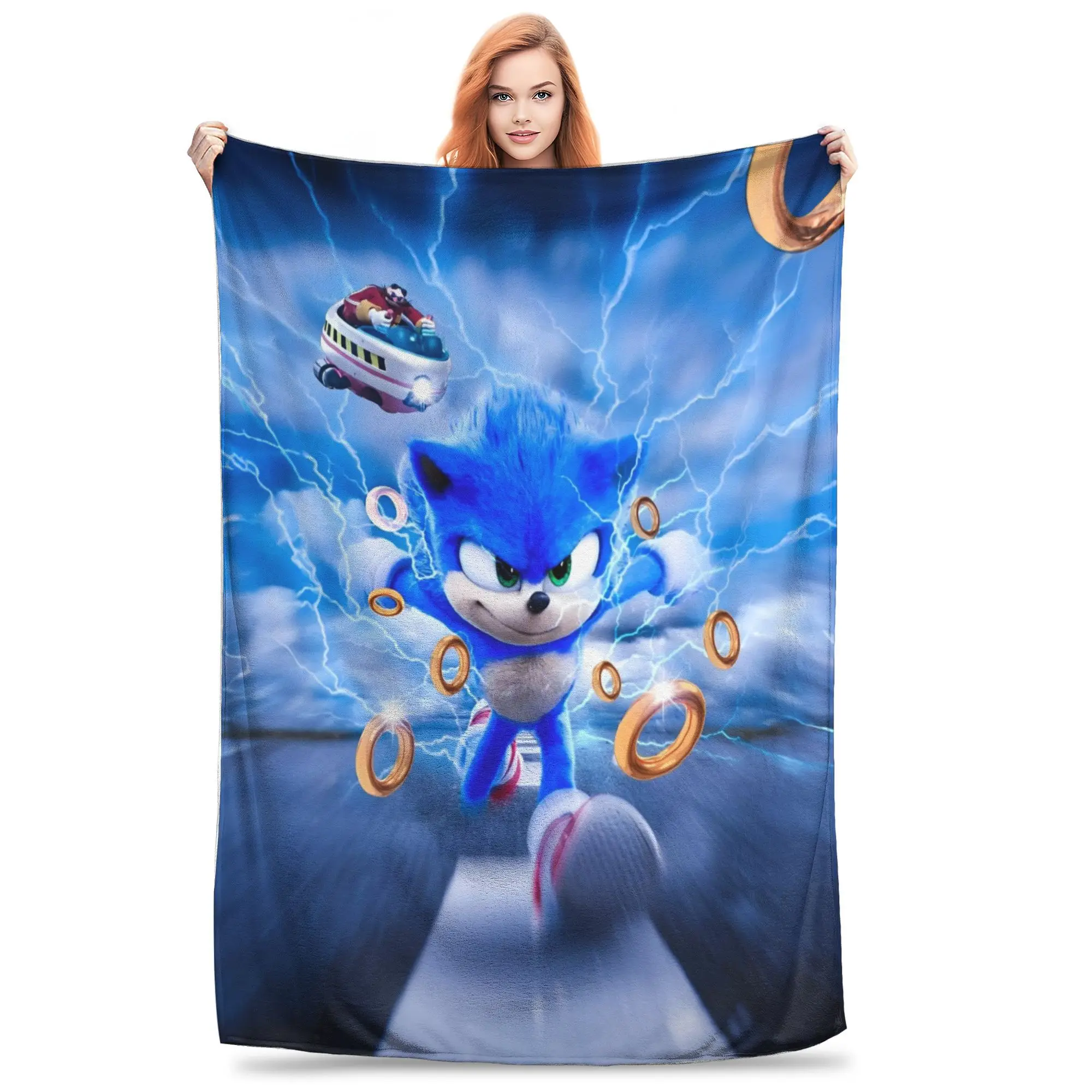 S-Sonics The H-Hedgehogs Blankets Flannel Spring Autumn  Portable Super Warm Throw Blanket for Home Car Bedding Throws