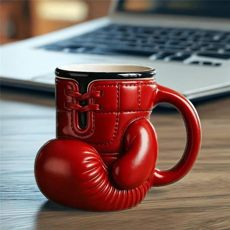 ABZV-Boxhandschuh-Becher, Sport-Themen-Kaffeetasse, lustiges Trinkgeschirr, tragbare Küche, Desktop-Behälter, Kaffeetasse für Zuhause