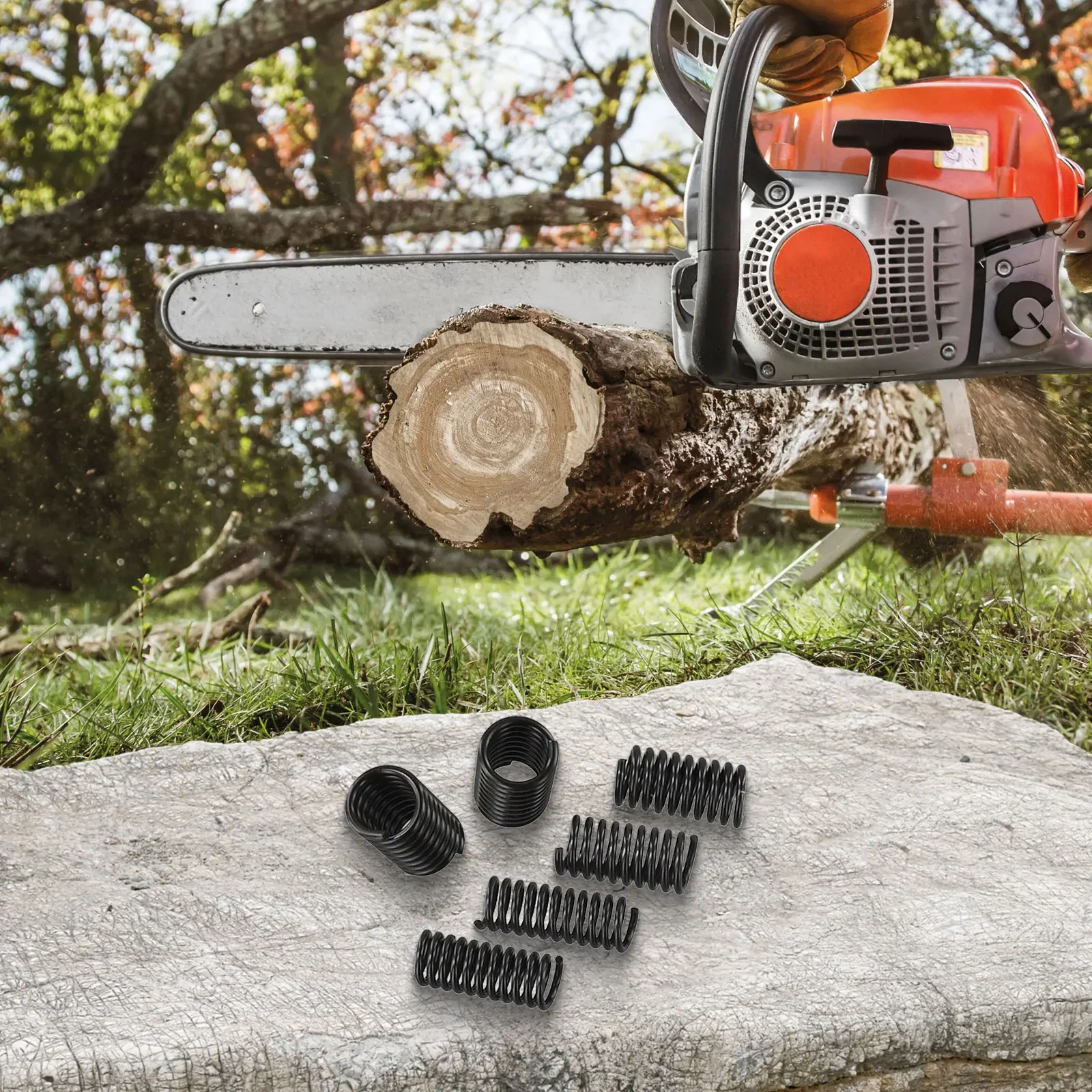 Chainsaw Spring Set 6 Pcs Replacement Parts for MS231 MS251 Chainsaws Enhanced Vibration Control and Easy Installation