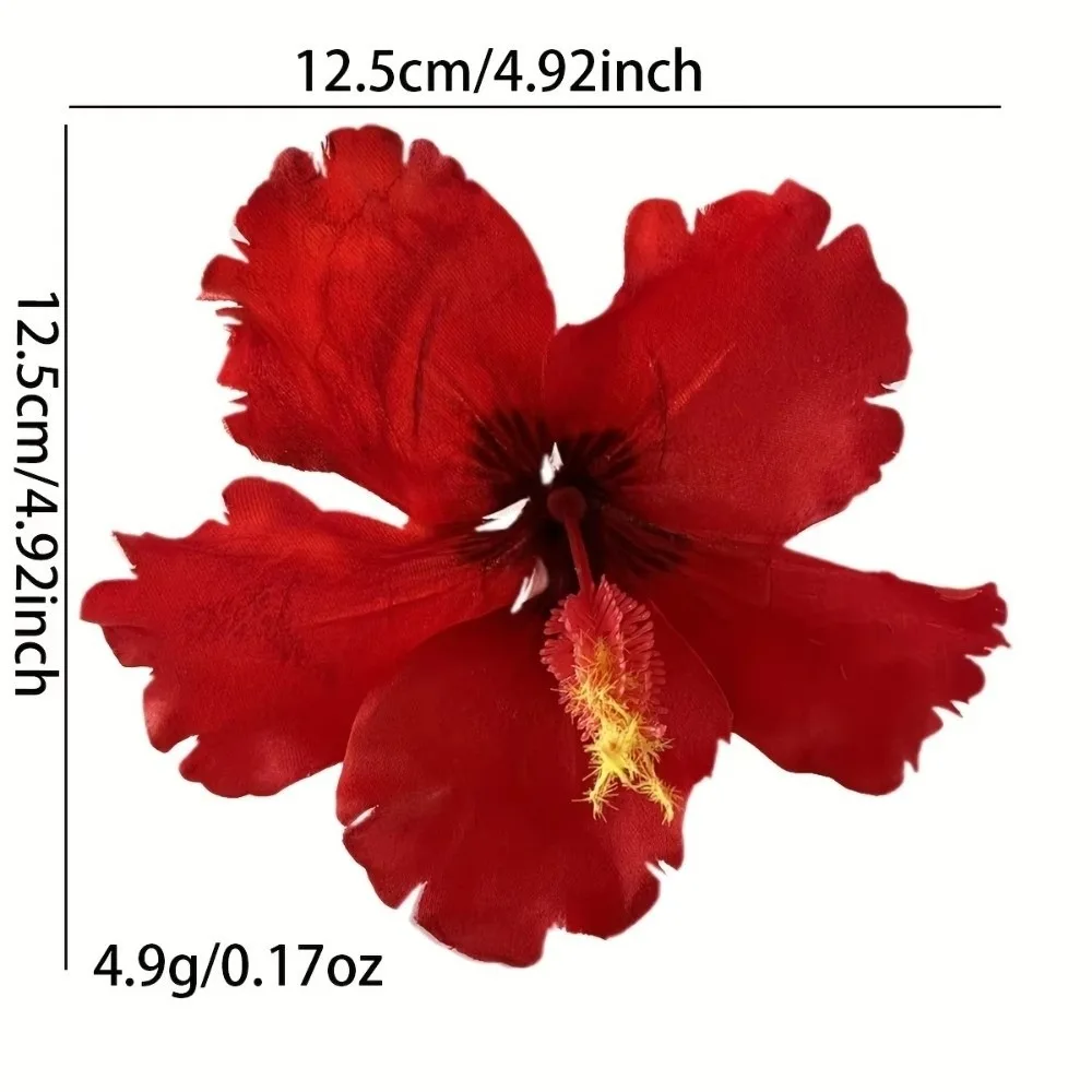 Artificial Flower Hibiscus Flower Hair Clip Do Not Hurt Hair Bohemia Style Hearwear Bangs Hairpin Beach Party Hawaiian - view 6