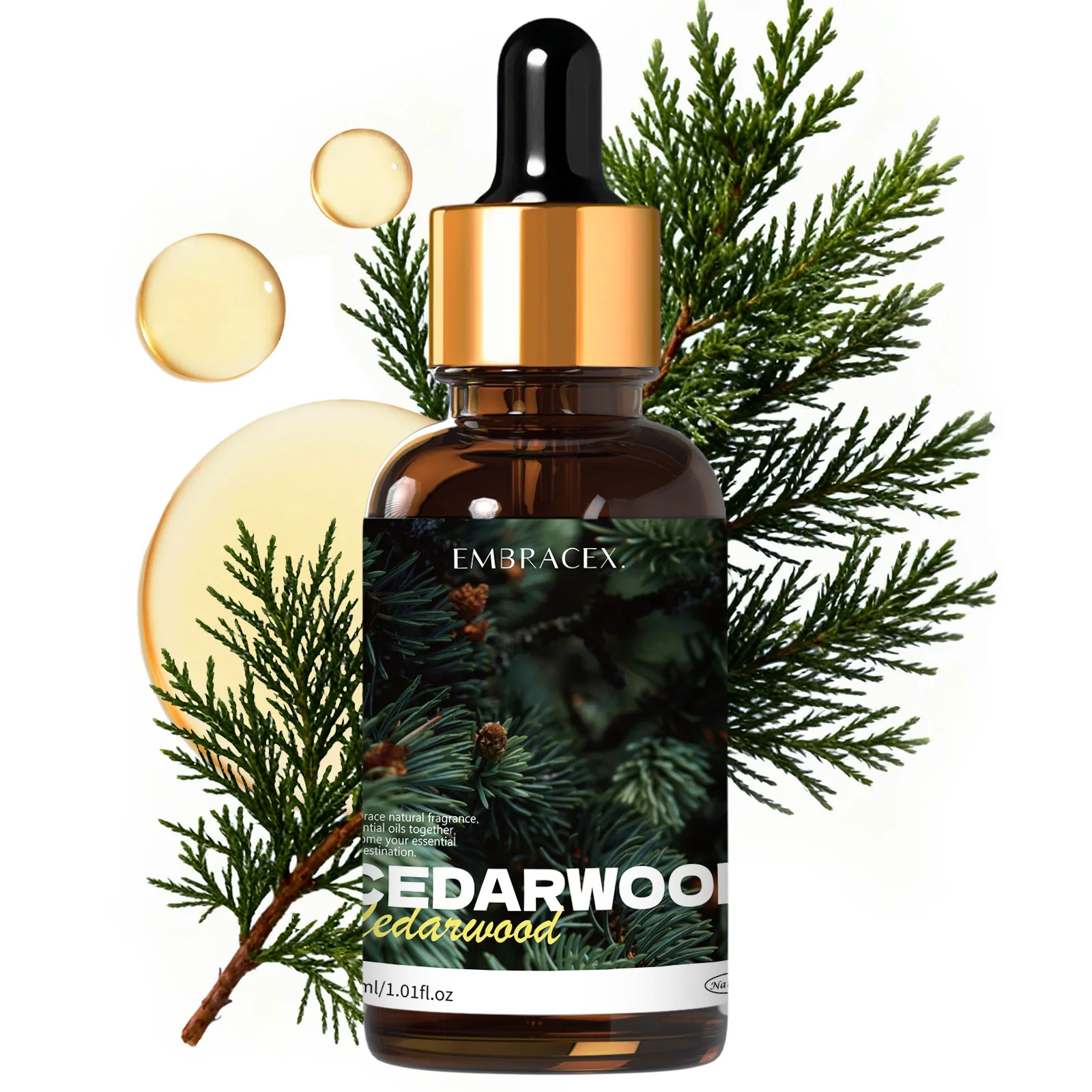 30ml Zedernholz Reines Pflanzen-Ätherisches Öl, für Diffusoren, Auto-Lufterfrischer, DIY-Projekte, langanhaltender Duft, Geschenk für Freunde