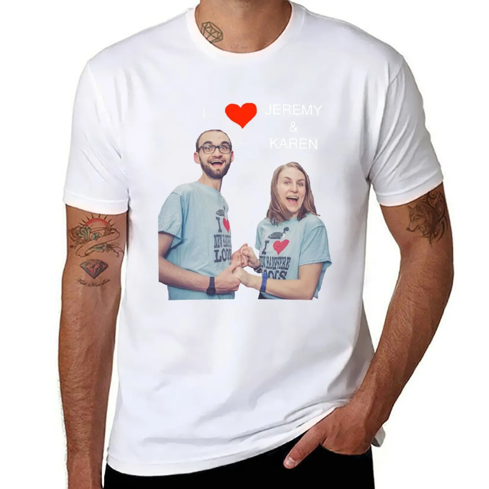 

Jeremy and Karen are in love T-Shirt customs design your own plus size tops summer 2025 t shirt men