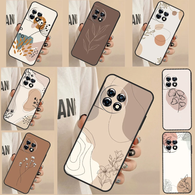 Abstract Plants Case For Oneplus Nord CE 2 3 Lite 2T N10 N20 N30 OnePlus 11 10T 8T 9R 10R 8 9 10 Pro Cover