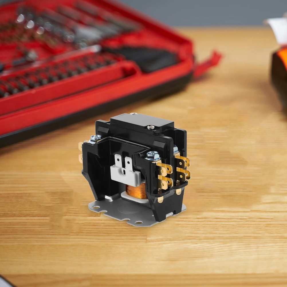 2pcs Air Contactor Single Pole HVAC Air Conditioner Compressor Accessory Compressor Motor Replacement Control