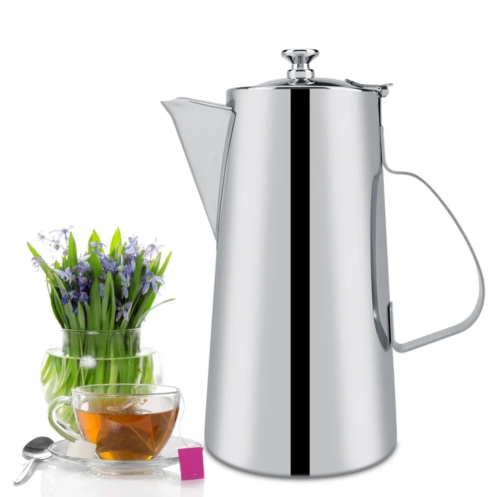 2 Liter Capacity Stainless Steel Teapot With Handle Large Capacity Stainless Steel Kettle Thickened Material Metal Construction