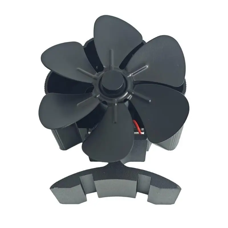 652F موقد الخشب مروحة 6 أوراق تعمل بالطاقة الحرارية موقد مروحة الخشب حرق المشجعين قابل للتعديل المواقد مروحة لمروحة موقد الشعلات